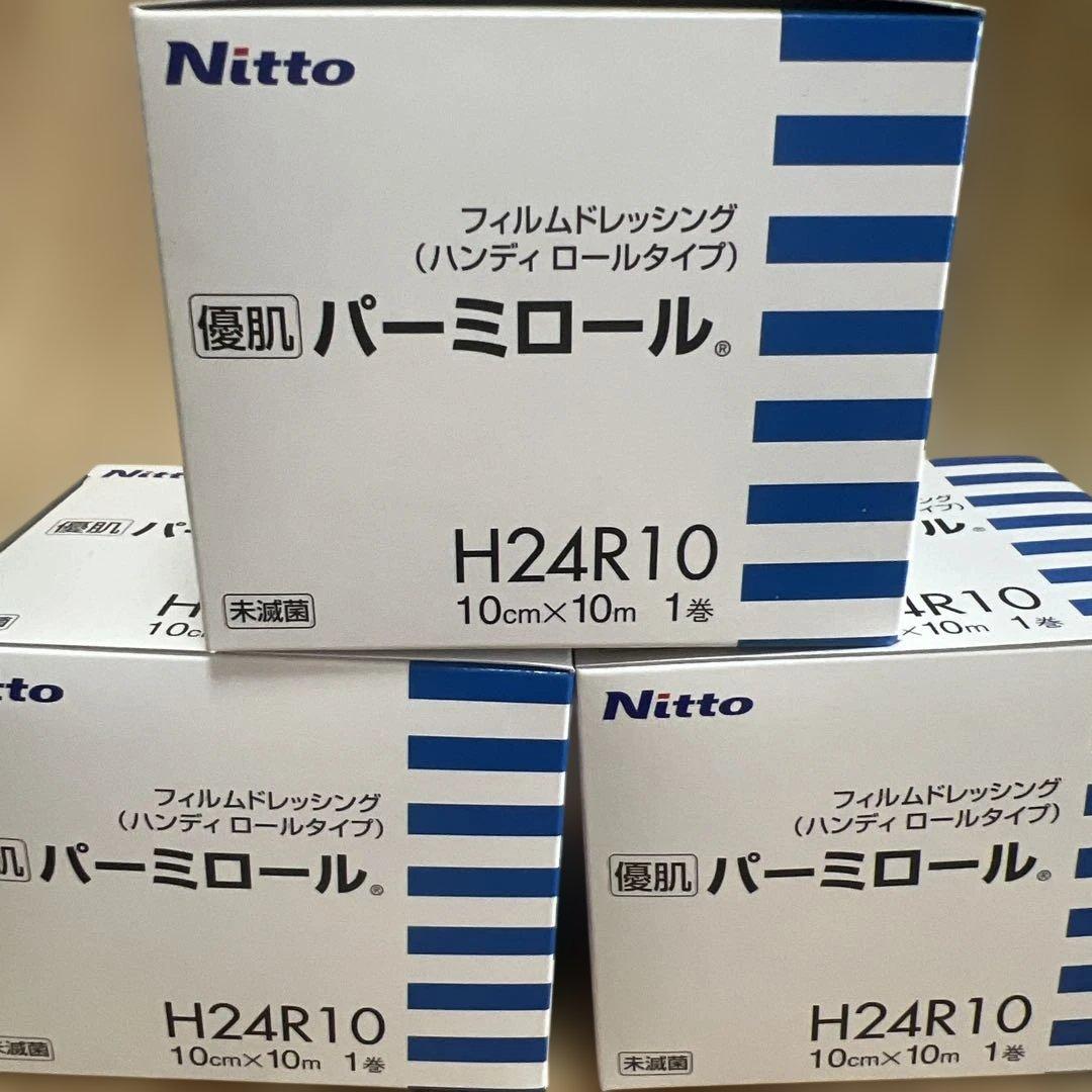 月末大セール！ニトムズ 優肌パーミロール(ハンディーロール) H24R10×3箱