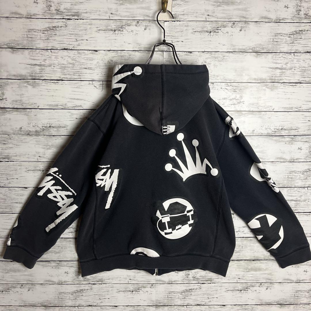 【即完モデル‼︎】STUSSY◎総柄 フルジップ パーカー D188