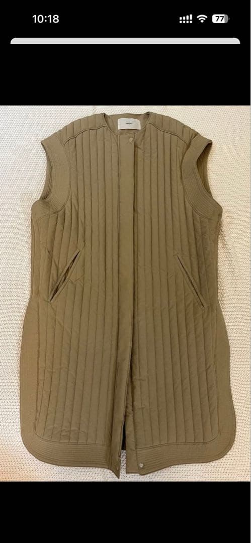 まゆ様★TODAYFUL★フード付きキルティングロングベスト★美品★