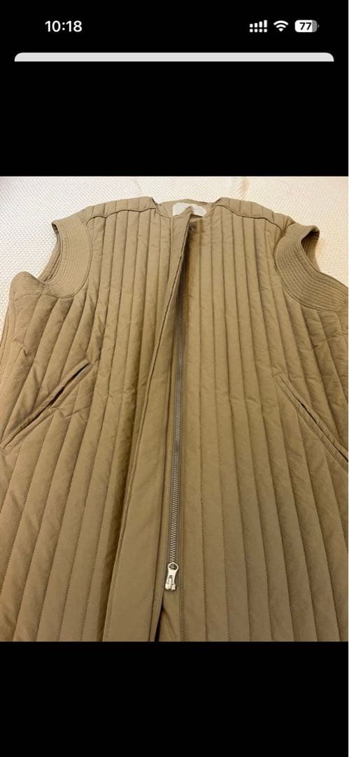 まゆ様★TODAYFUL★フード付きキルティングロングベスト★美品★