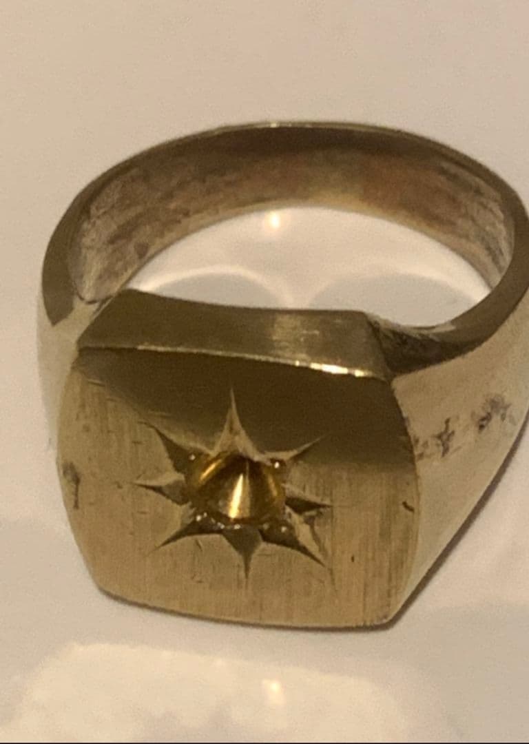 印台リング　刻印アリ　※石取れアリ