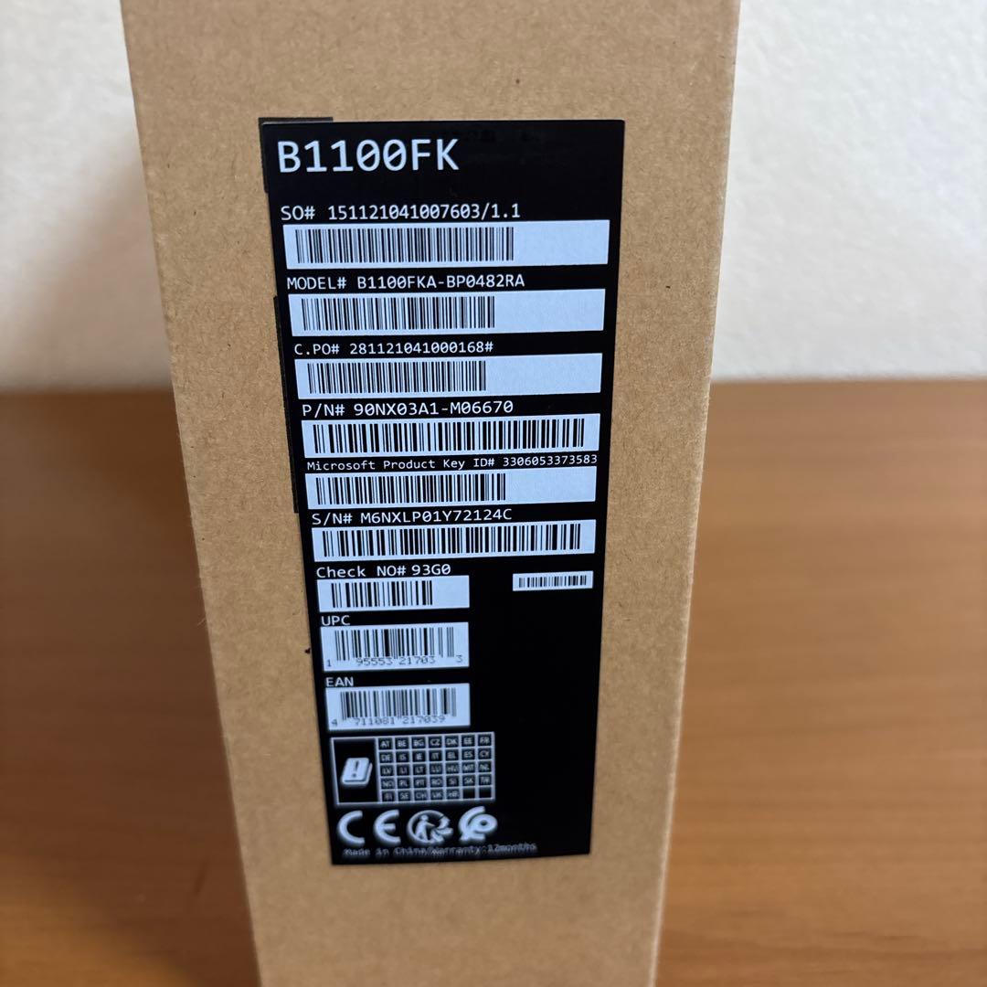 【新品】ASUS ノートパソコン　B1100FK