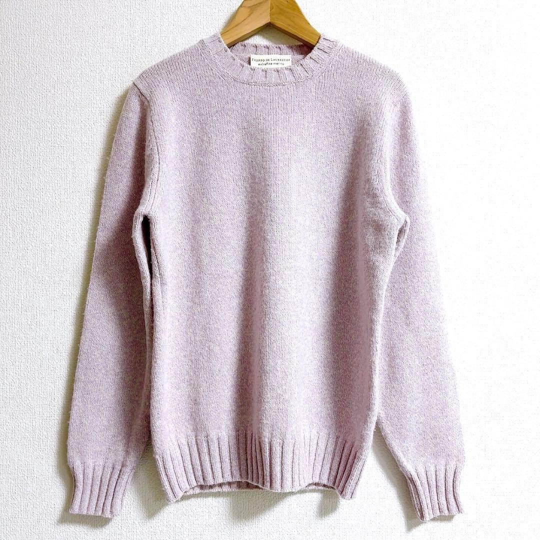 ま*ん様 FILIPPO DE LAURENTIIS✨ラベンダー　クルーネック