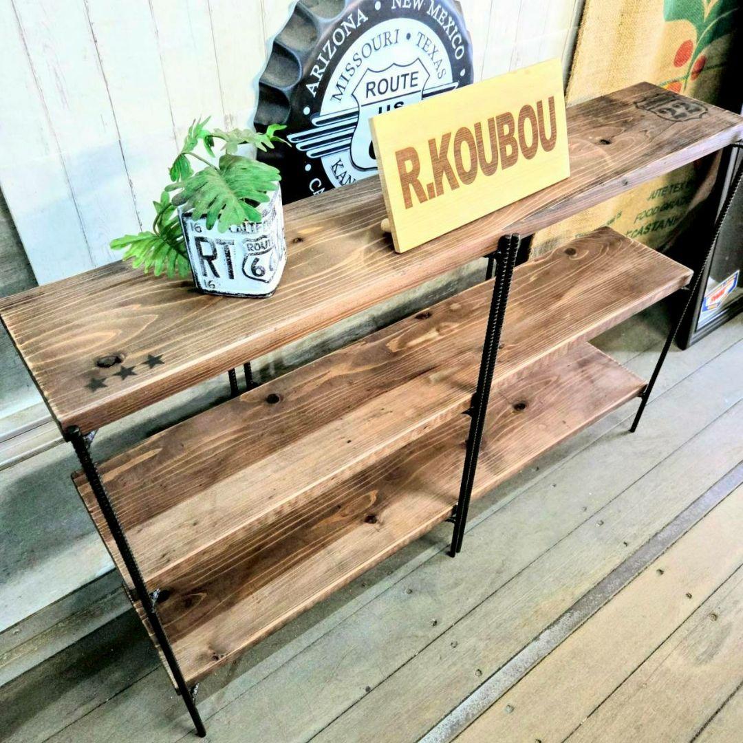 アイアンラック 折りたたみラック 飾り棚 オープンシェルフ テレビボード