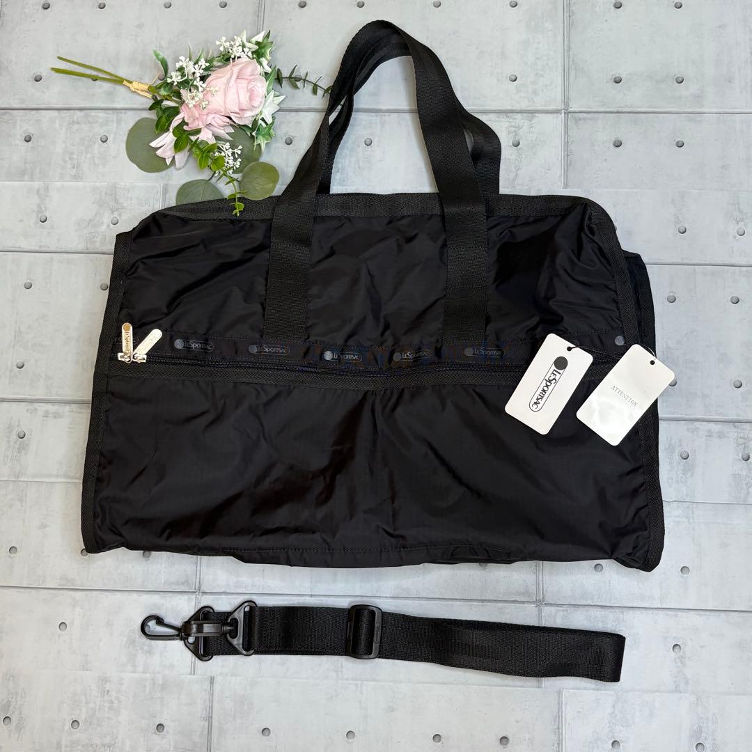 新品タグ付 レスポートサック ボストンバック 2WAY 大容量 収納沢山 黒