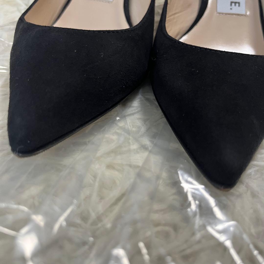 NEBULONI E. ネブローニ　スエードポインテッドトゥヒールパンプス　37