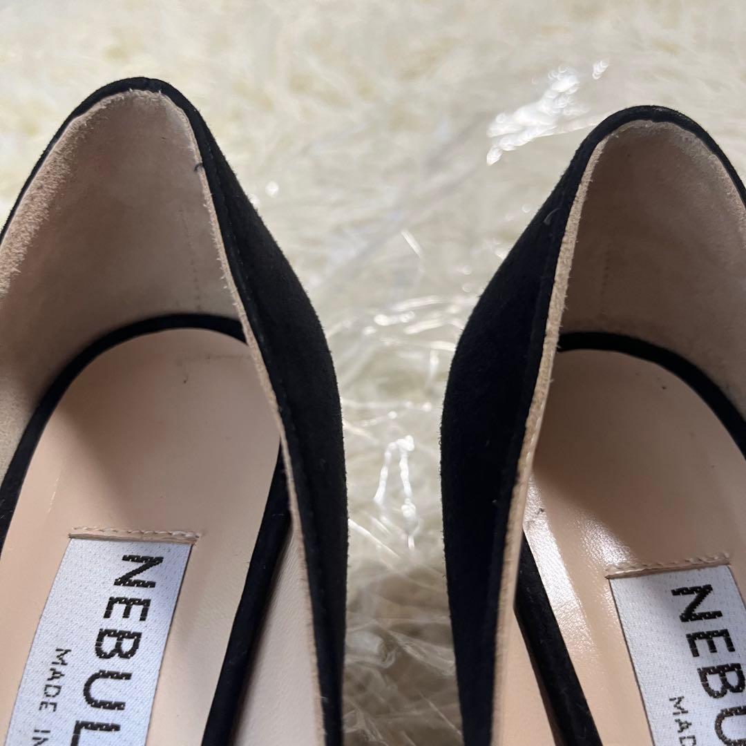 NEBULONI E. ネブローニ　スエードポインテッドトゥヒールパンプス　37