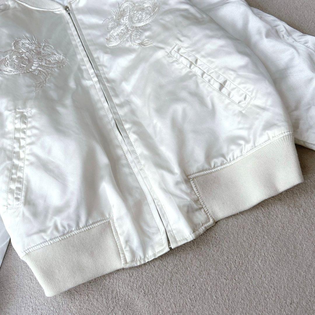 超希少 HOSHIHIME 星姫 ドラゴン スカジャン 和柄 フリー 白糸刺繍