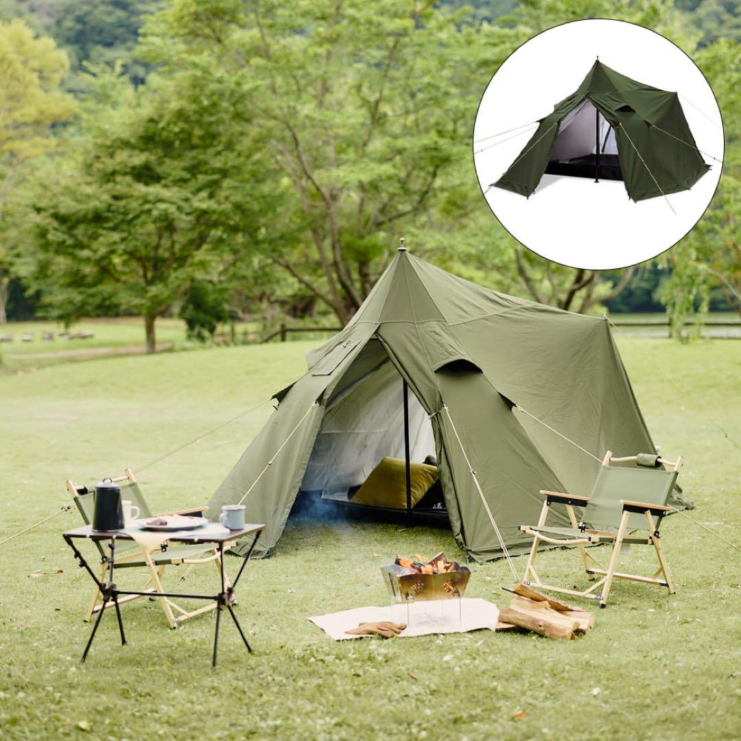 ワークマン fieldcore 高撥水tcピラミッドシェルター ワンポールテント