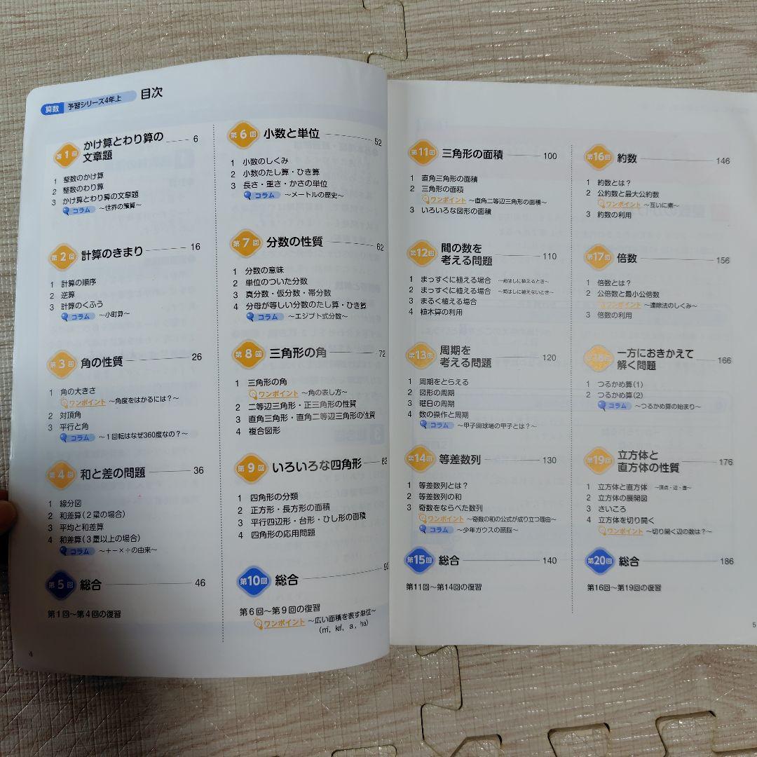 中学受験　四谷大塚　4年　予習シリーズ　セット