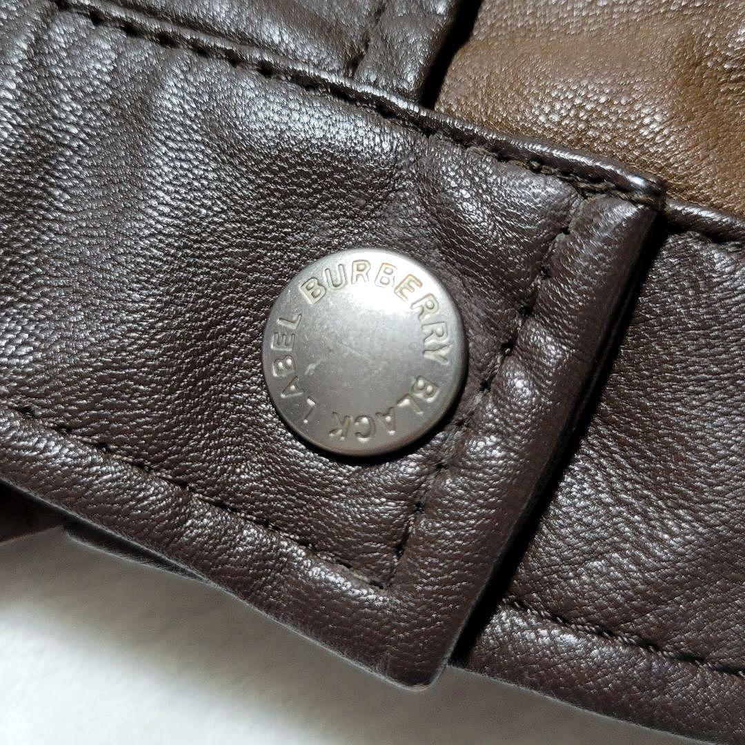 【デゼニマン】さん専用✨バーバリー　レザージャケット パッチワーク ノバチェック