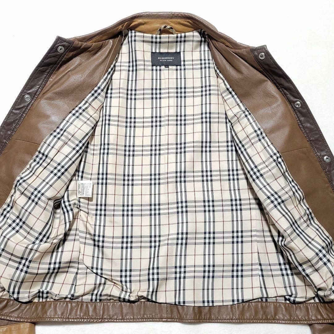 【デゼニマン】さん専用✨バーバリー　レザージャケット パッチワーク ノバチェック