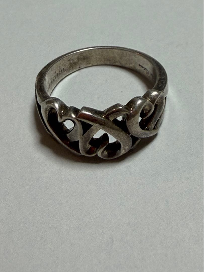 ス*ク様 Tiffany & Co. トリプルラビングハート 指輪 リング シル