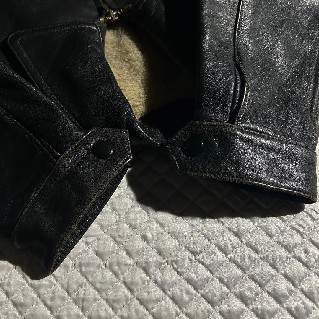 50s~60s VINTAGE ドイツ ジップシングルレザージャケット riri