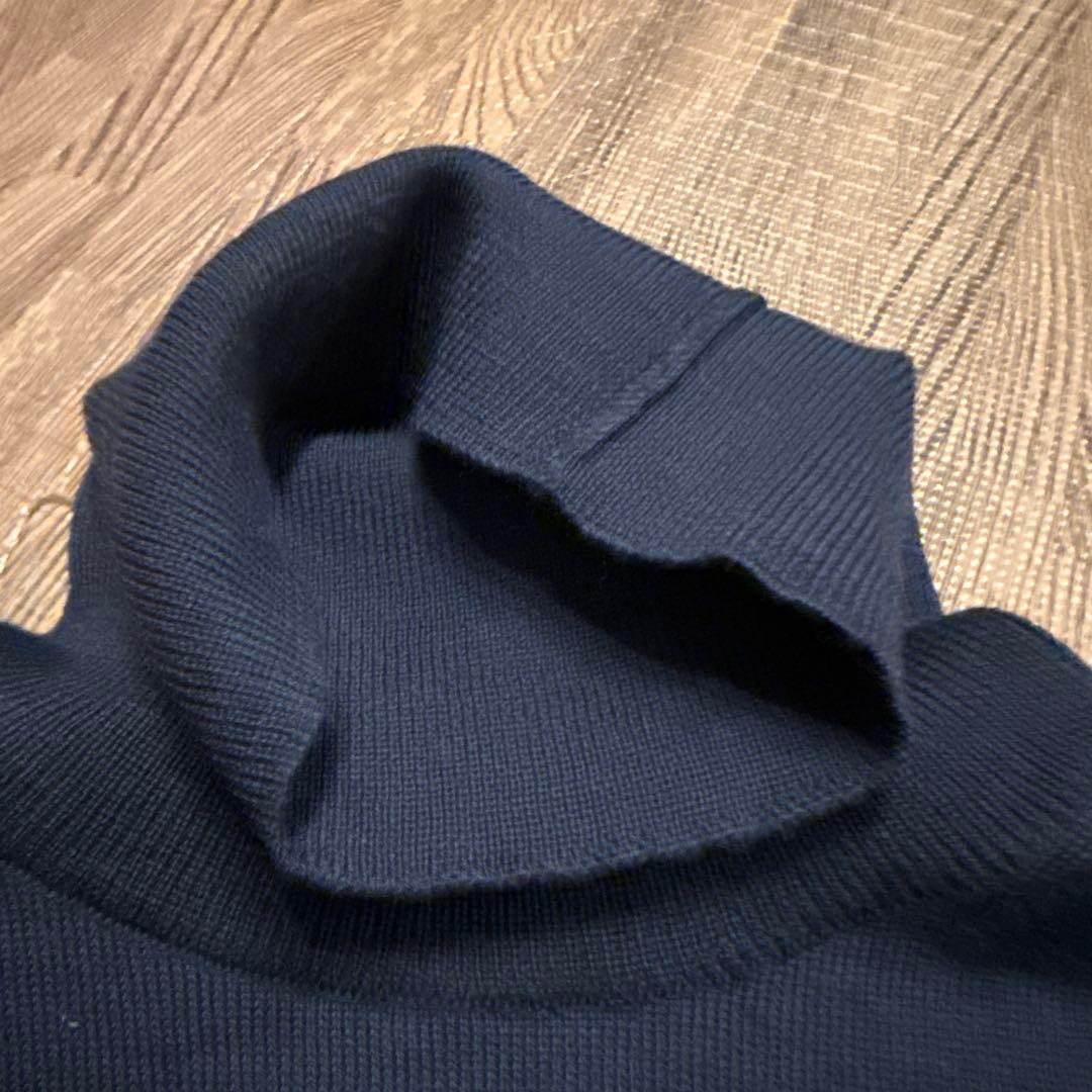 ZANONE タートルネック　46サイズ　ネイビー