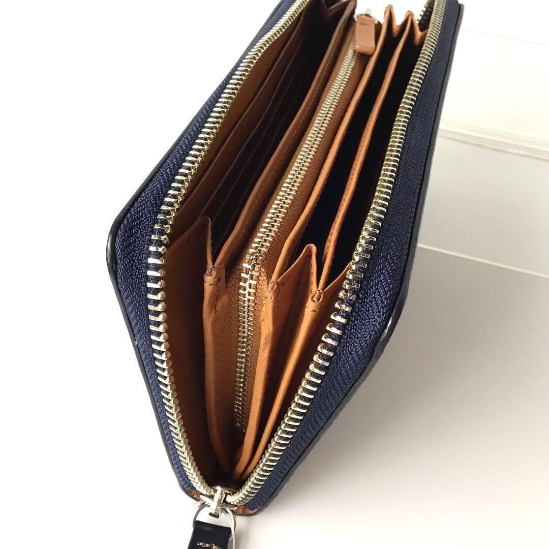 【新品】ヴィヴィアン✨カラーステッチ ラウンドファスナー 長財布 ネイビー