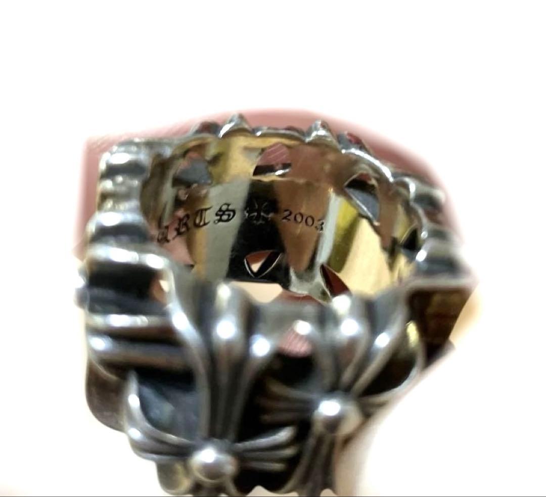 アキ最終超美品シルバー925 クロススクエアリング内径2センチ