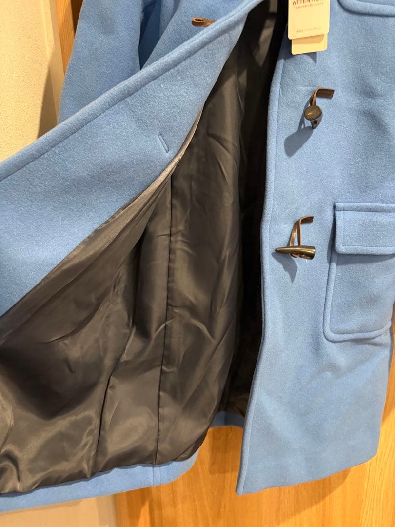 green label relaxing ダッフルロングコート コバルトブルー