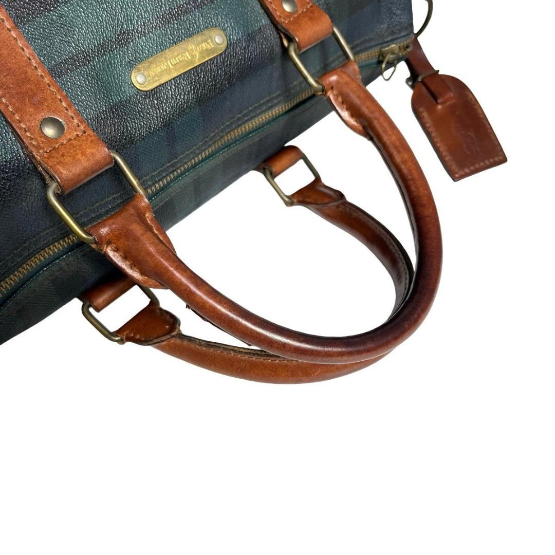 良品　ポロラルフローレン　ボストンバッグ　チェック柄　PVC