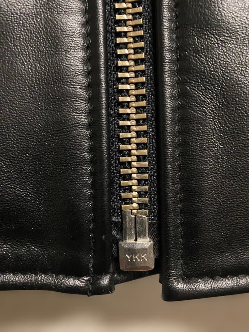 黒　牛革　レザーシングルライダースジャケット(韓国製) サイズ　L