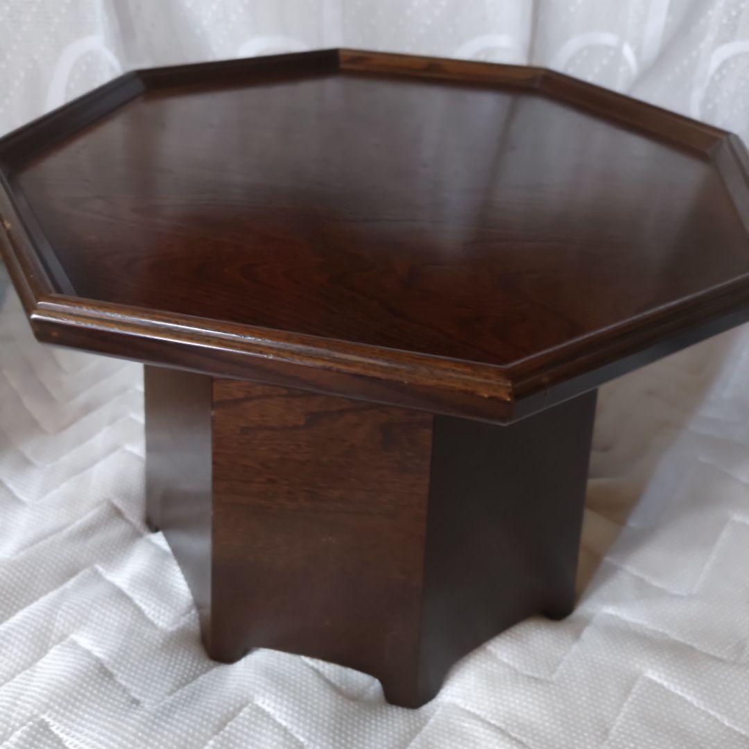 昭和レトロ　民芸家具　八角膳　ミズメザクラ　飾り台　花台　座卓机　当時物