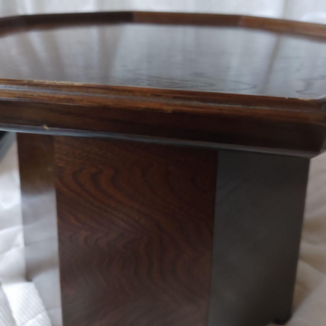 昭和レトロ　民芸家具　八角膳　ミズメザクラ　飾り台　花台　座卓机　当時物