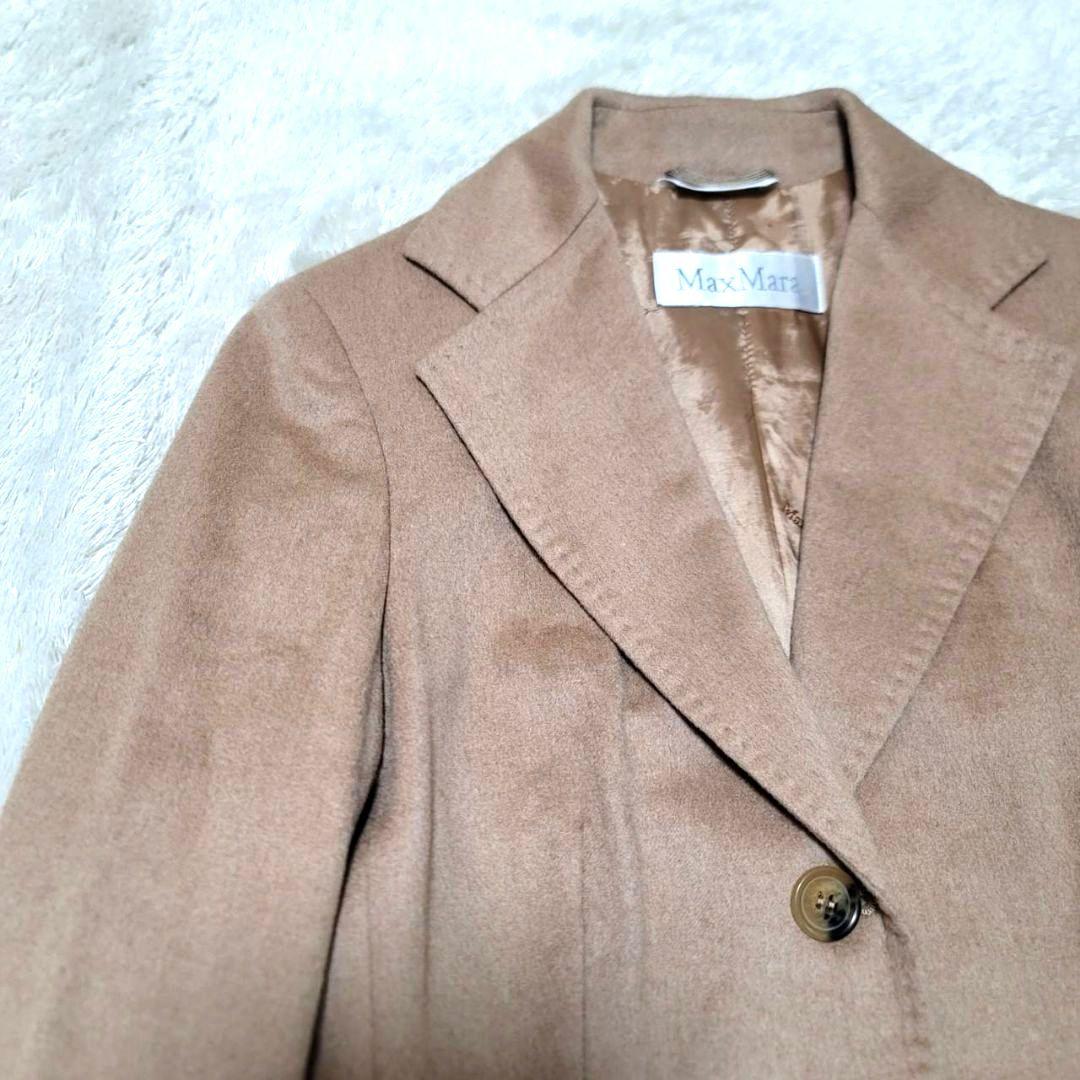 美品 マックスマーラ セットアップ 最高級 キャメル 白タグ 38 36