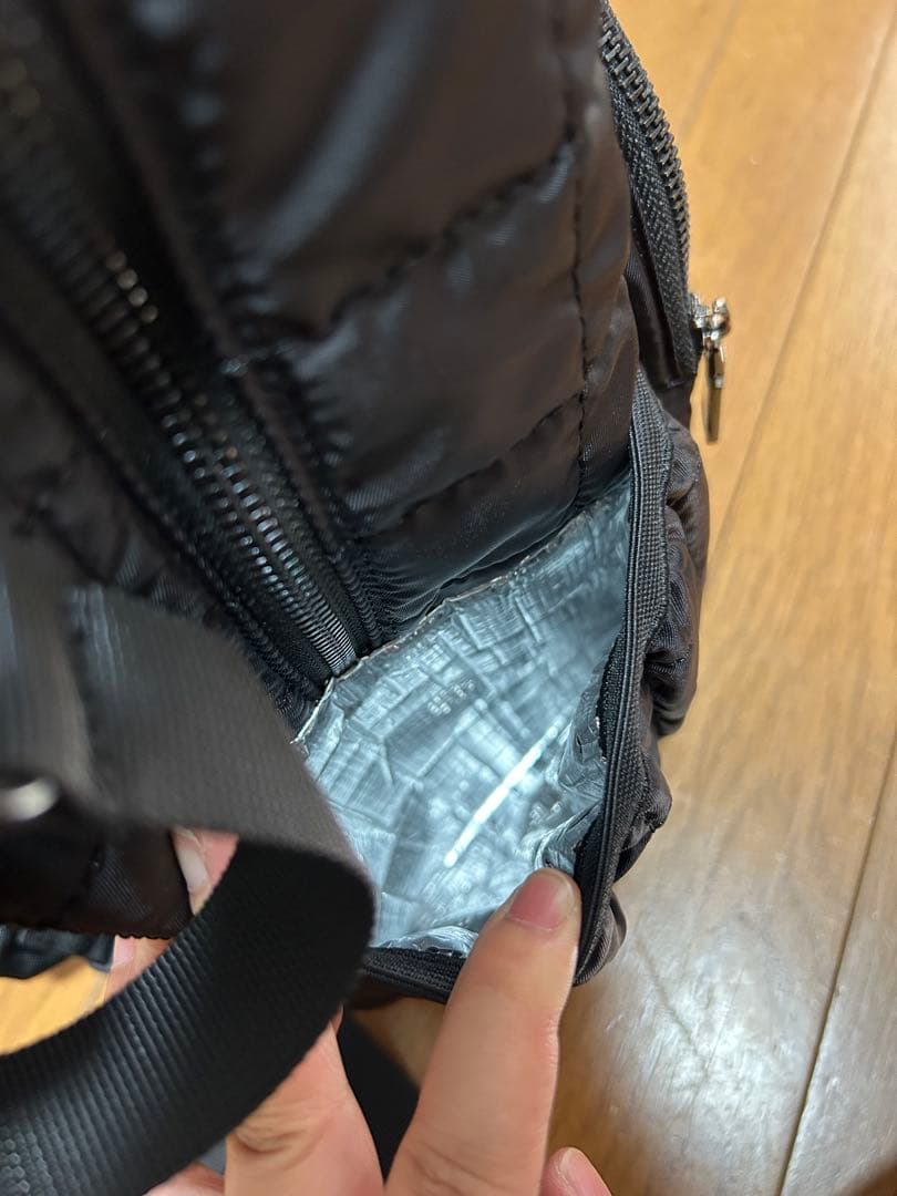 ALENCYアレンシー ブラック キルティングリュックマザーズバッグ