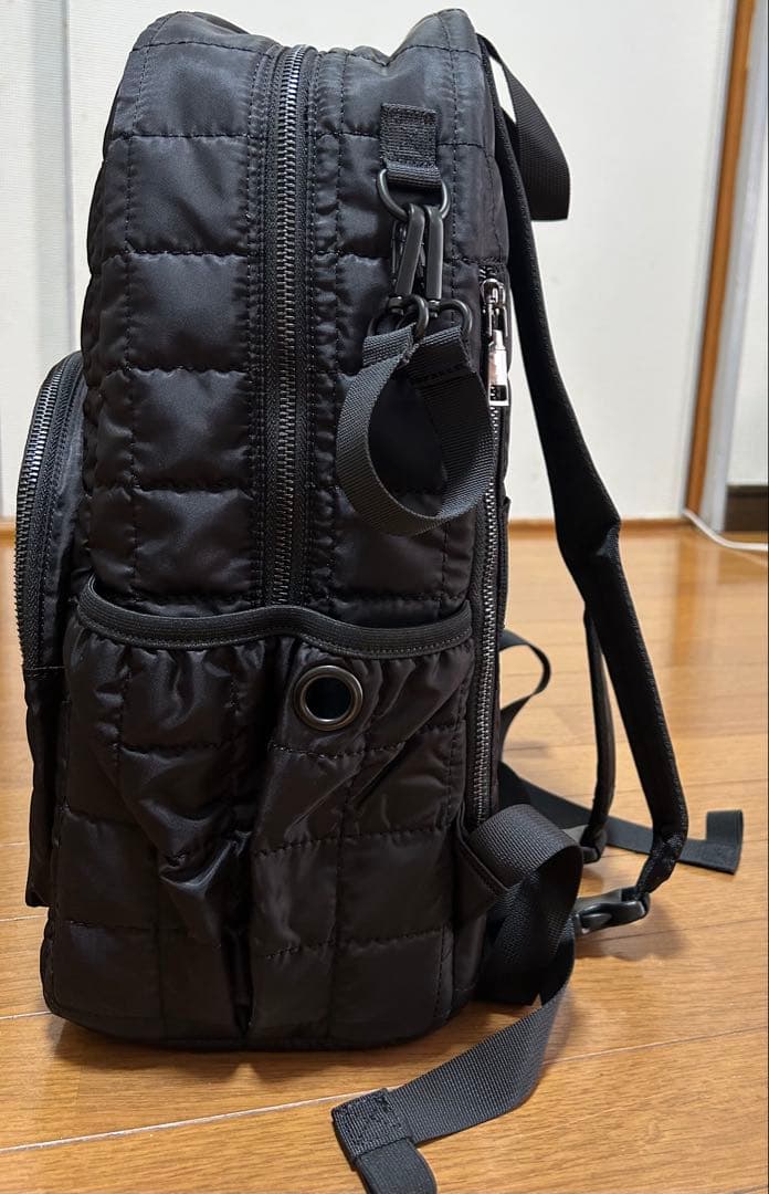 ALENCYアレンシー ブラック キルティングリュックマザーズバッグ