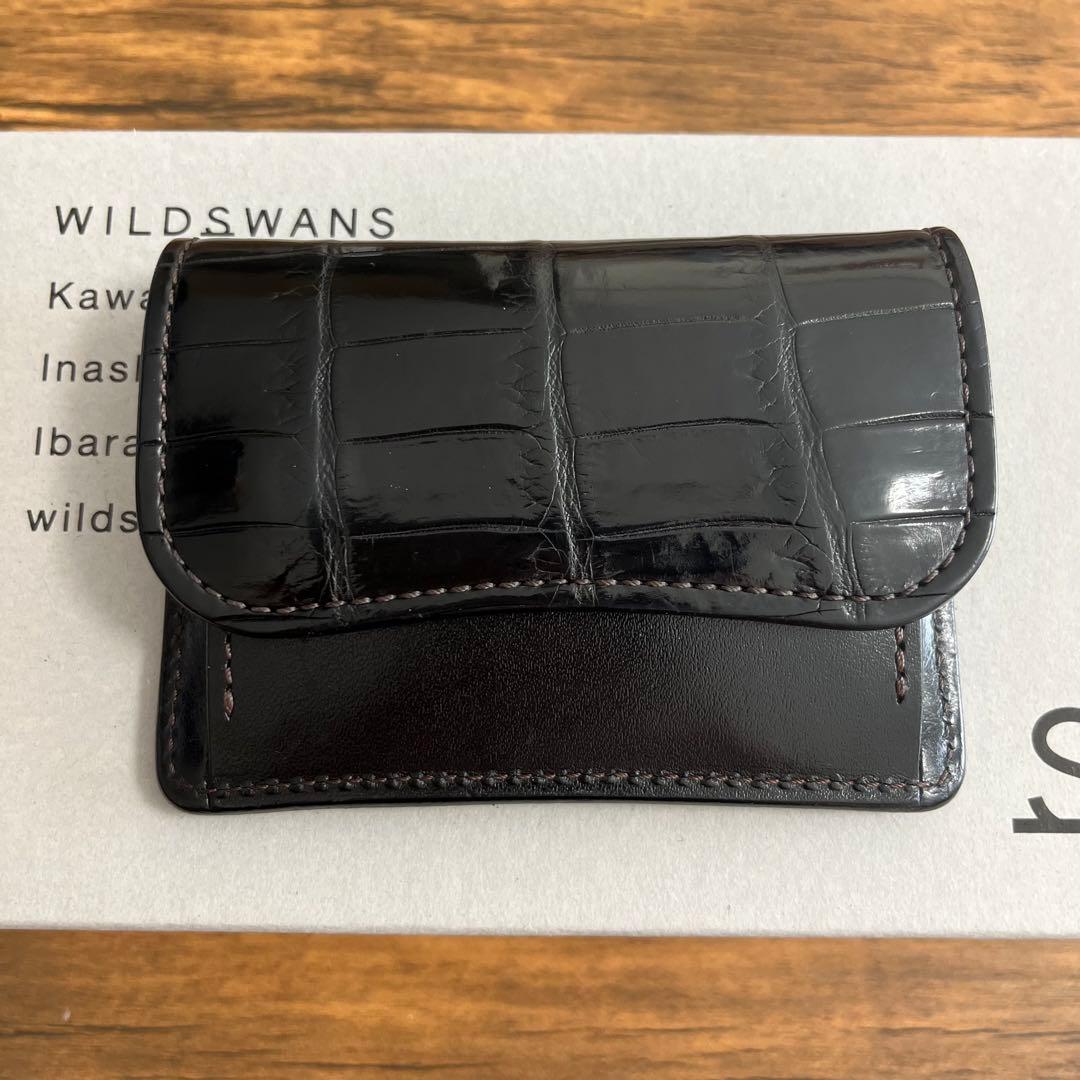 【未使用に近い】WILDSWANS タング クロコダイルレザー ブラック