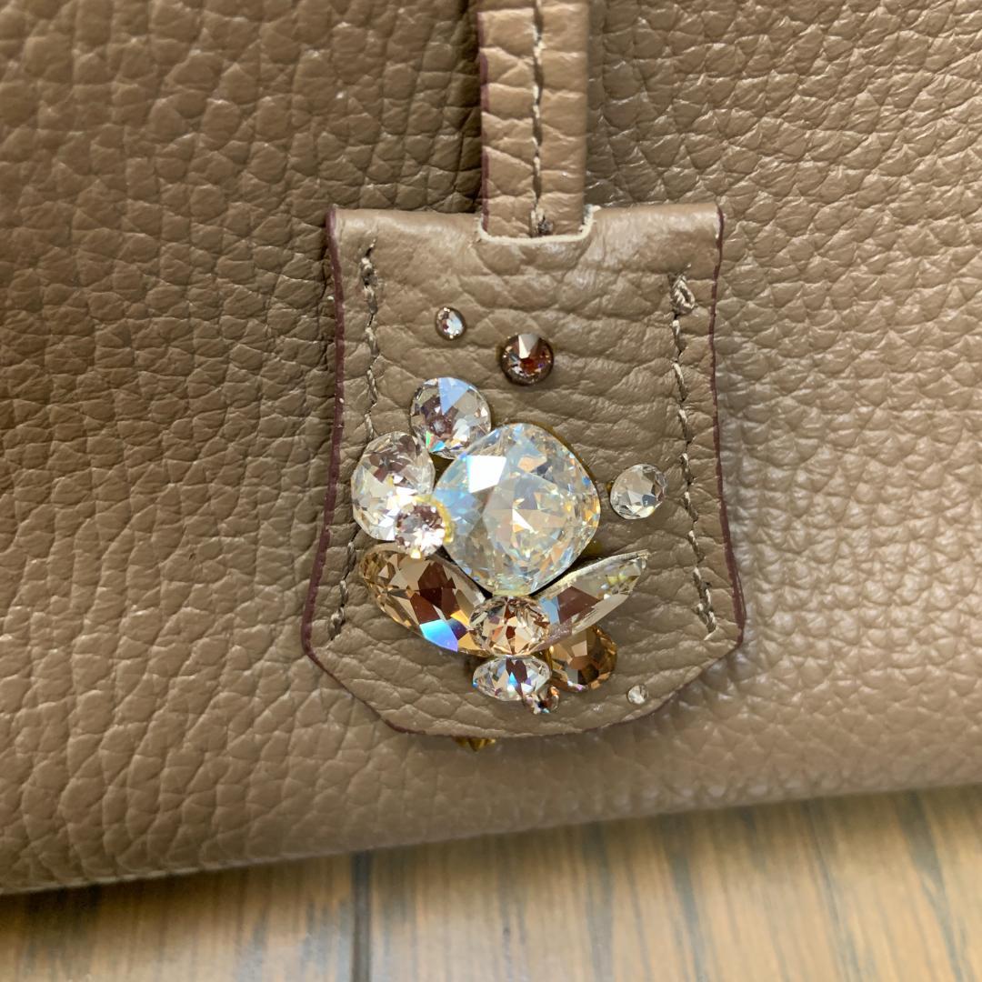 ハンドバッグ ビジュー、スカーフ付き