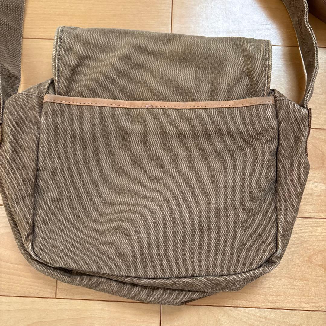 llbean メッセンジャーバッグ　レザー　キャンパス　ハンティングバッグ