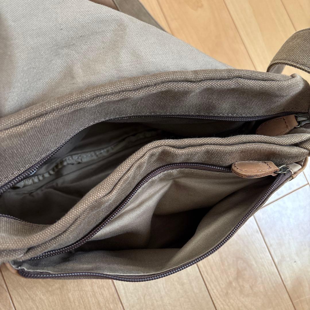 llbean メッセンジャーバッグ　レザー　キャンパス　ハンティングバッグ