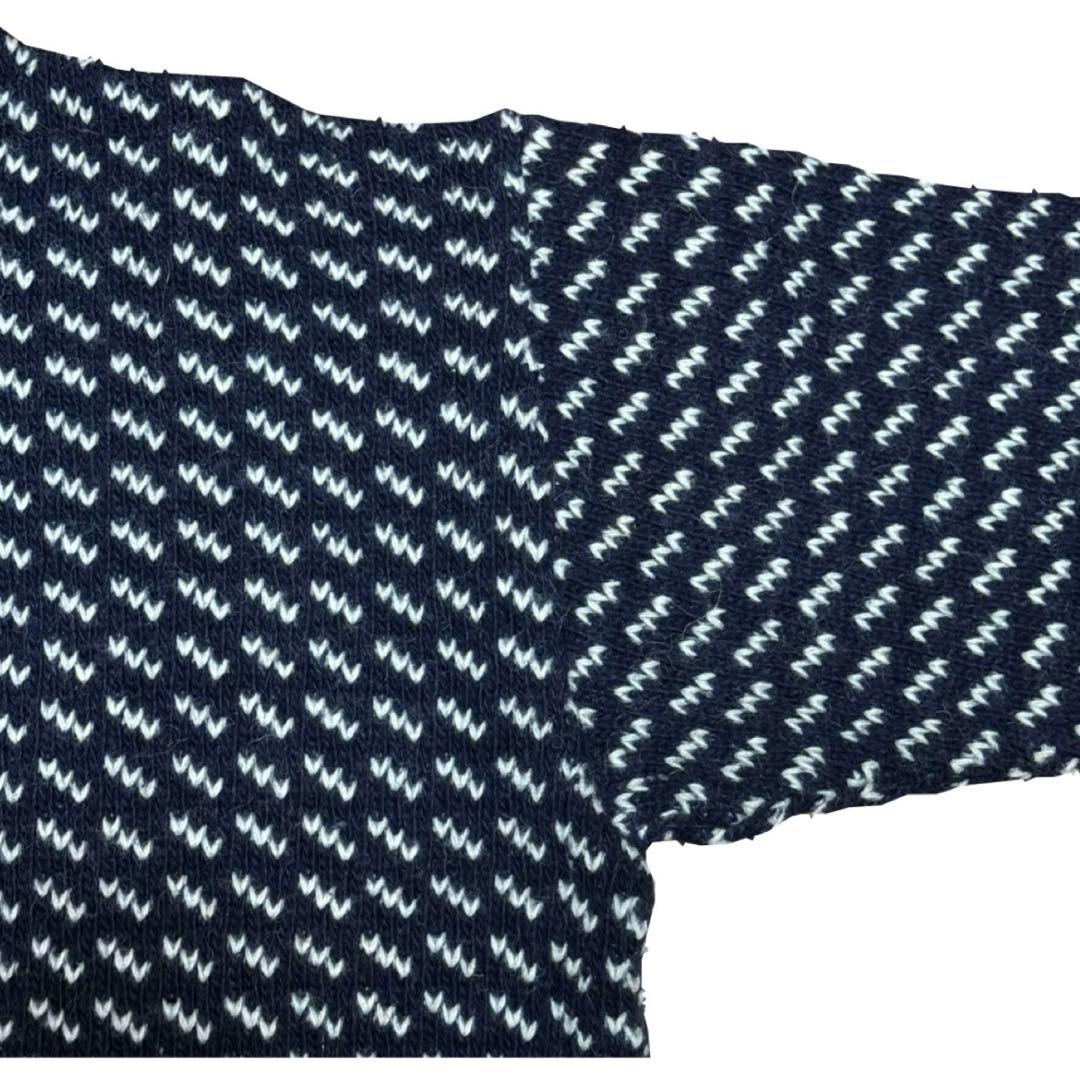 80年代 L.L.Bean バーズアイ セーター ネイビー