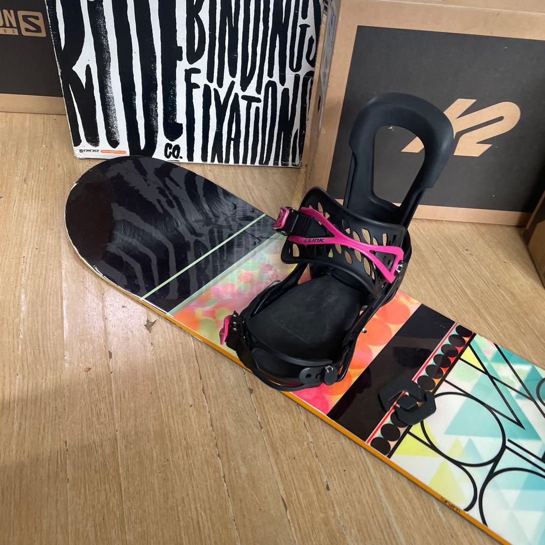 SALOMON×LINK　サロモン　バインディング付　スノーボードセット