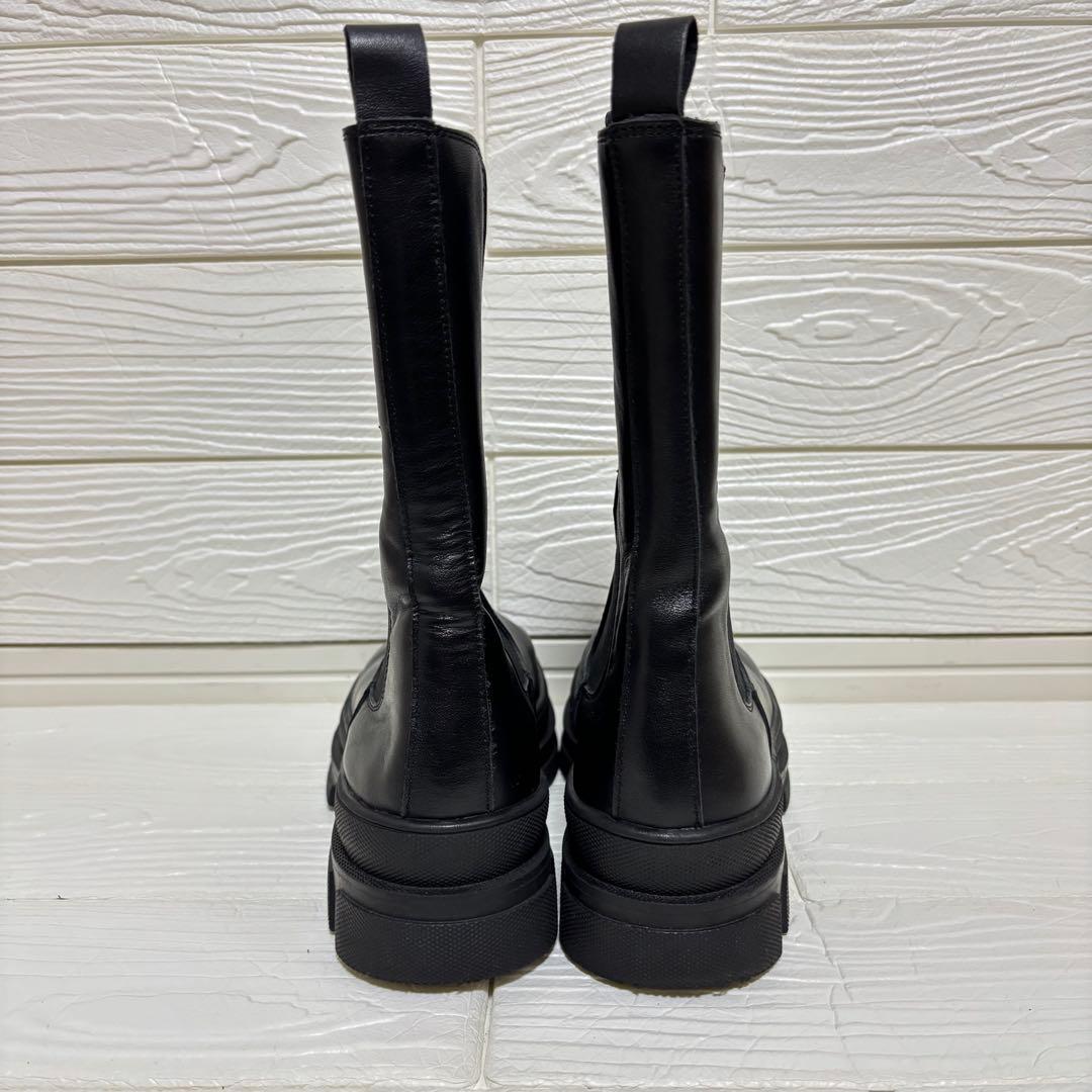 【極美品】REMME サイドゴアブーツ 厚底 ブラック レザー 38