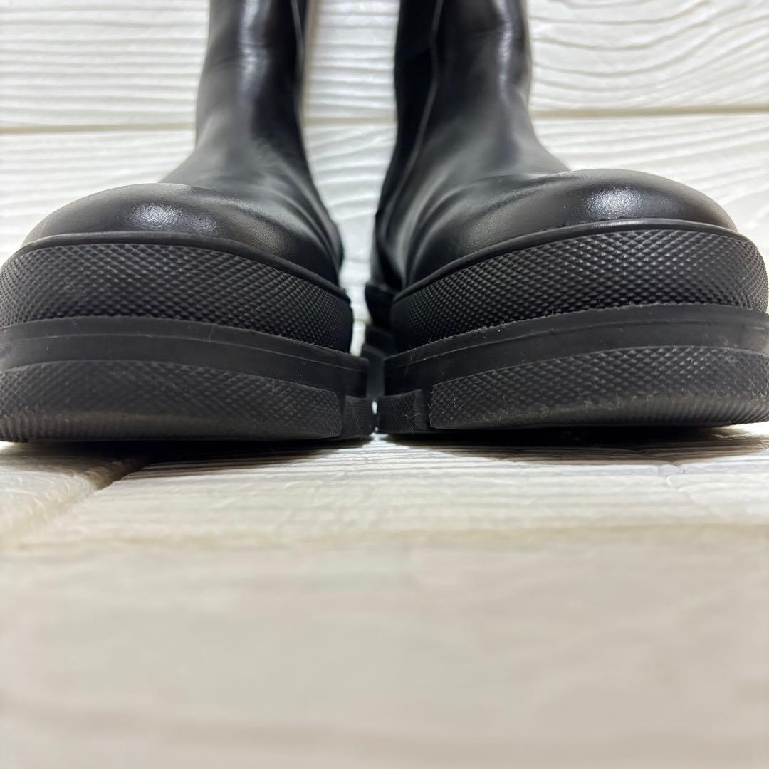 【極美品】REMME サイドゴアブーツ 厚底 ブラック レザー 38