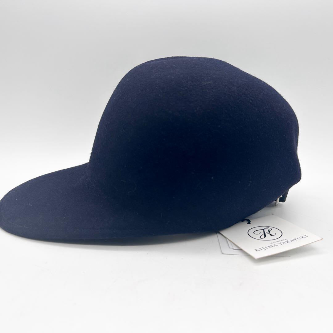 未使用タグ付き希少✨KIJIMA TAKAYUKI キャップ F ネイビー