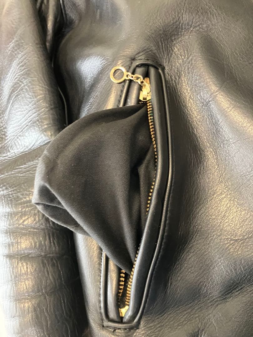 【VANSON】バンソン９D シングルライダースジャケット36 キルトライナー