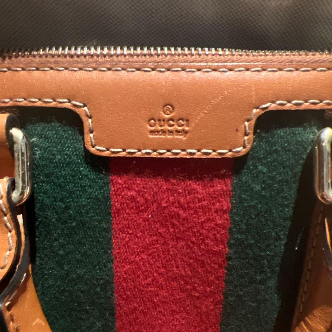 GUCCI ボストンバッグ ストライプデザイン