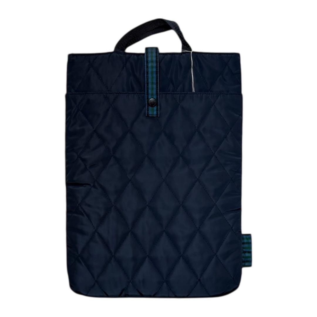 ファミリア キルト生地 持ち手付き PC パソコンケース