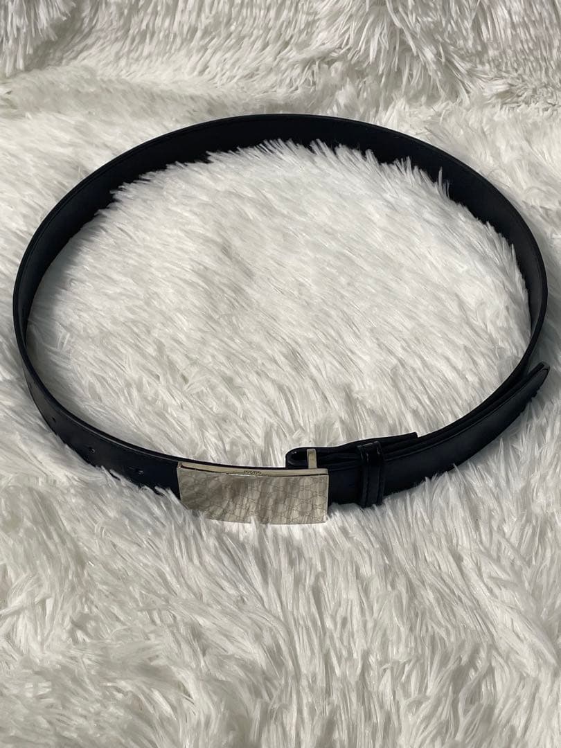 美品　GUCCI グッチ GG柄プレートバックル 本革　レザーベルト