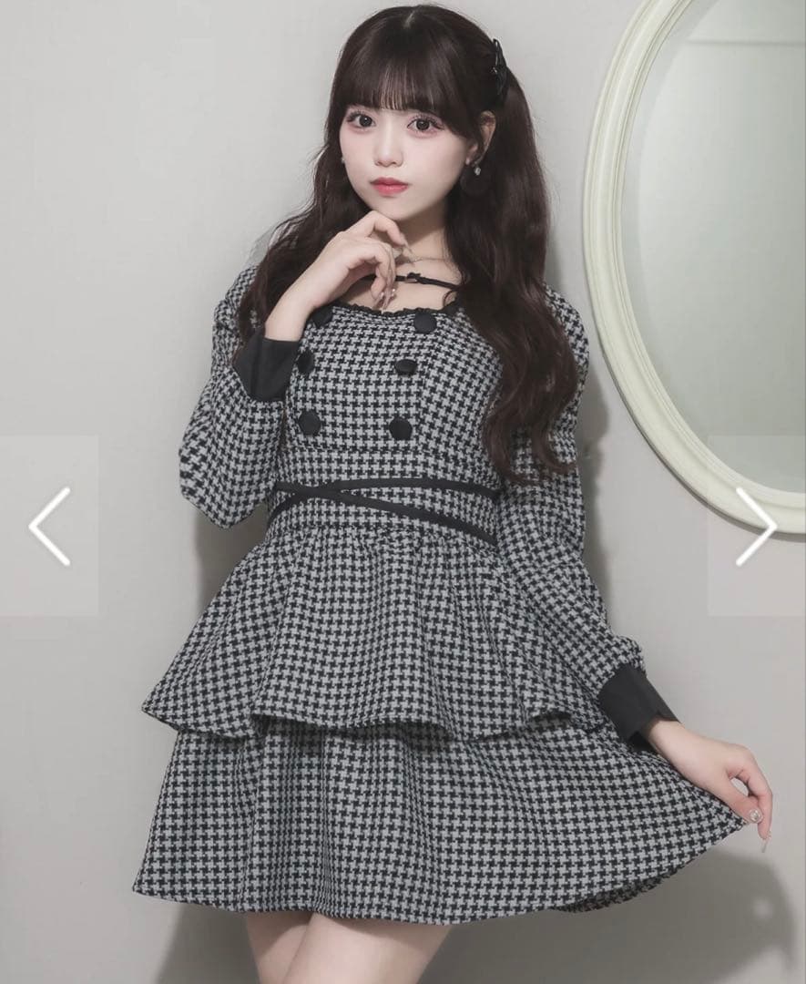 ♡ pium クロスベルトティアードワンピース ♡