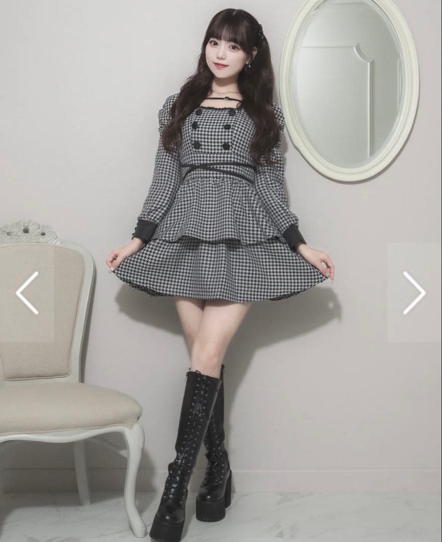 ♡ pium クロスベルトティアードワンピース ♡