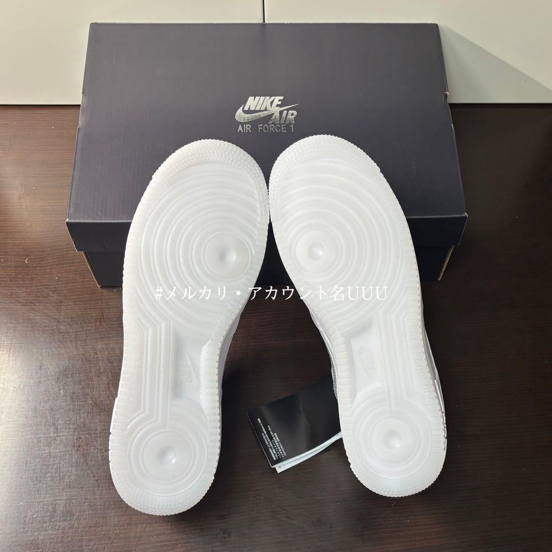【新品27cm相当】NIKE｜W エアフォース１’07｜ホワイト/シルバー