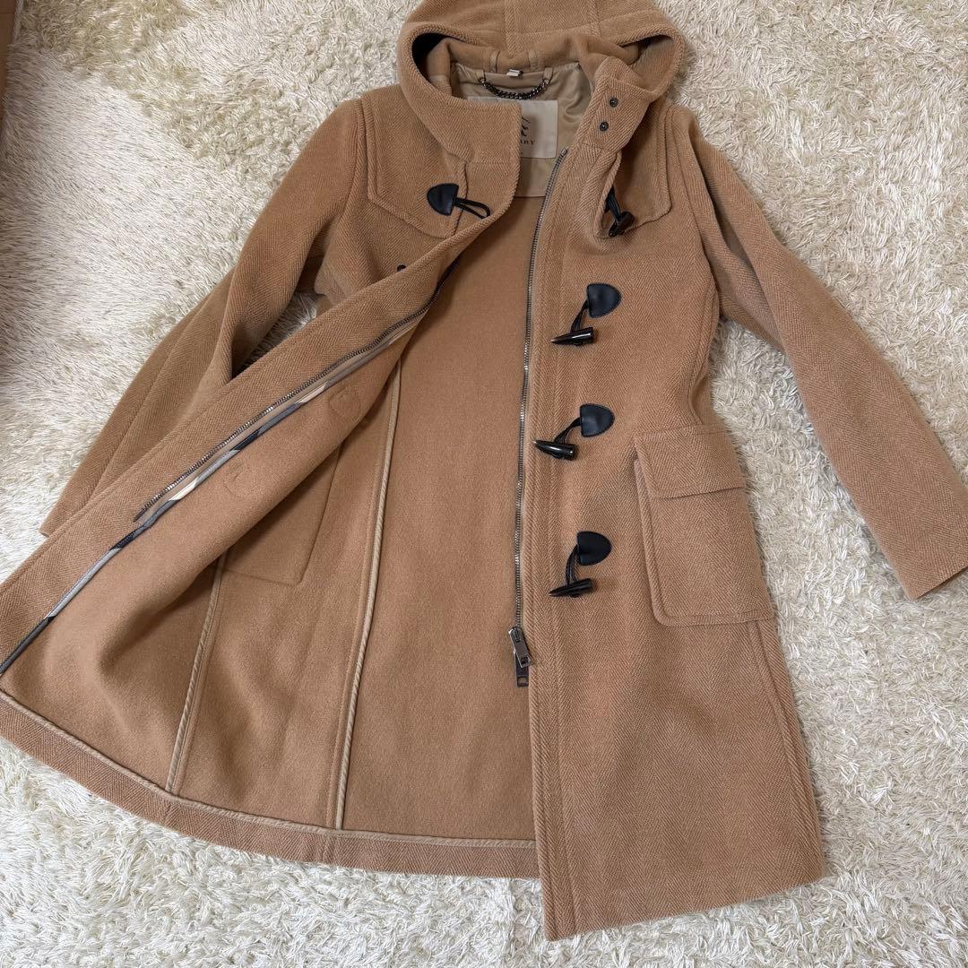 ☆極美品☆バーバリー　ダッフルコート　ヘリンボーン　ハニーベージュ　38M