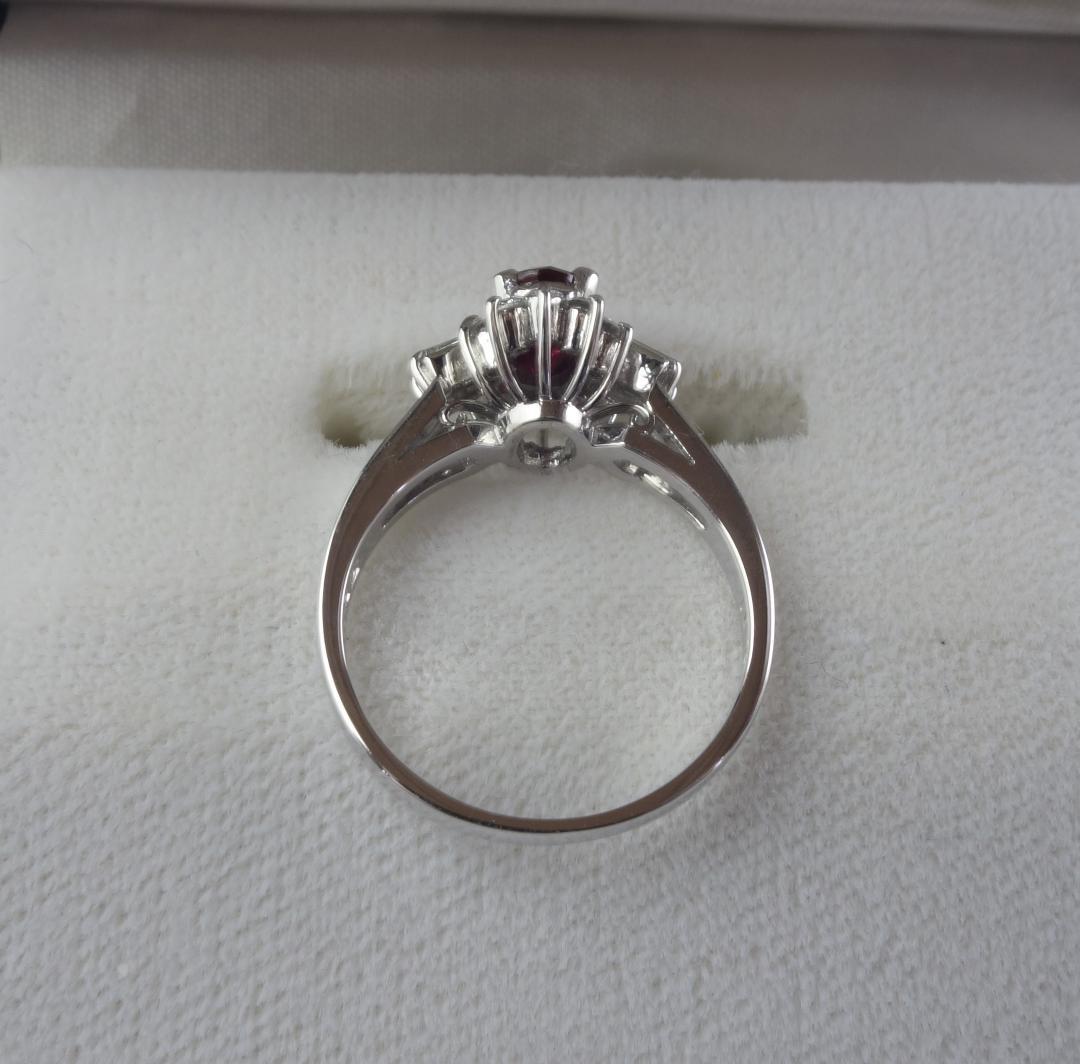 天然ルビー＆ダイヤモンド指輪 10号（宝石鑑別書付き） 未使用 購入価格43万円