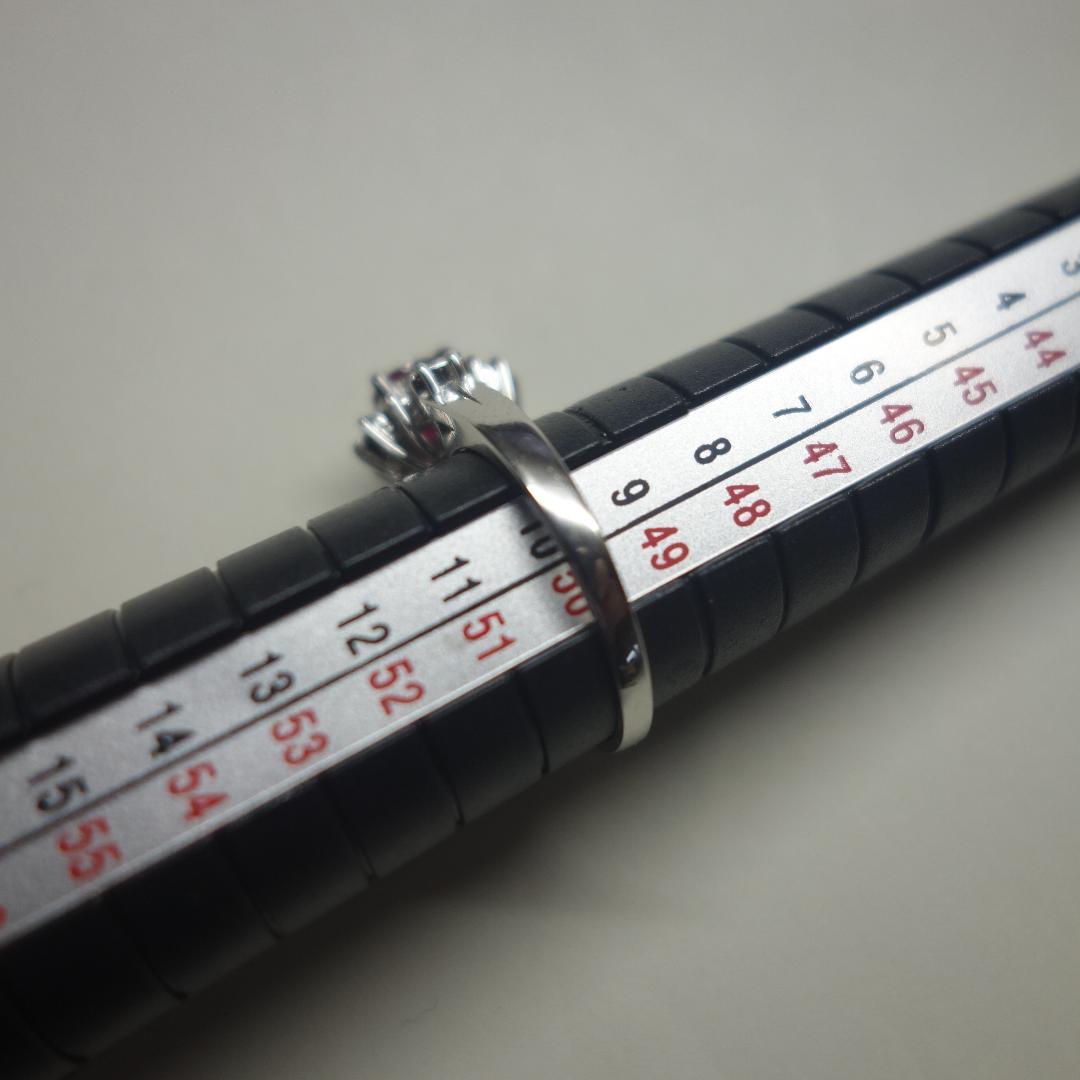 天然ルビー＆ダイヤモンド指輪 10号（宝石鑑別書付き） 未使用 購入価格43万円