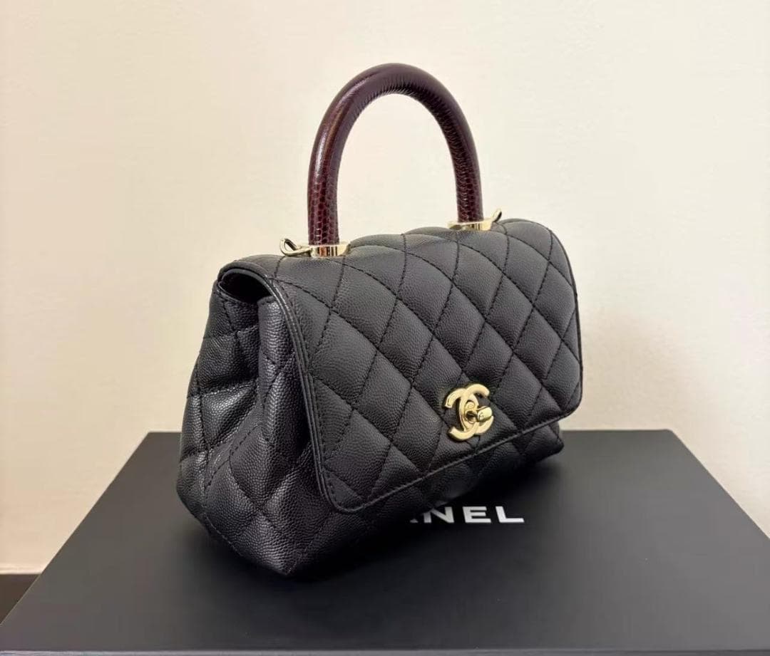 CHANEL マトラッセ ココハンドル トップハンドル ミニフラップバッグ..