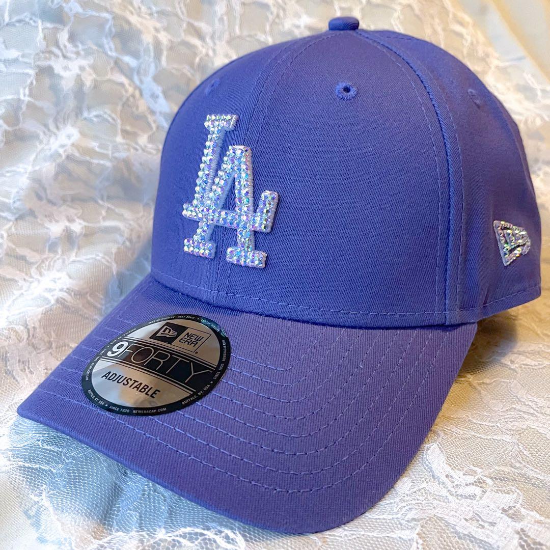 ニューエラ キャップ ラインストーン キラキラ9FORTY オーロラ パープル